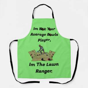 Funny Lawn Bowls Ranger, Full Print Apron