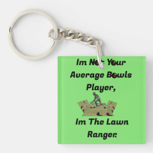 Funny Lawn Bowls Ranger, Keyring