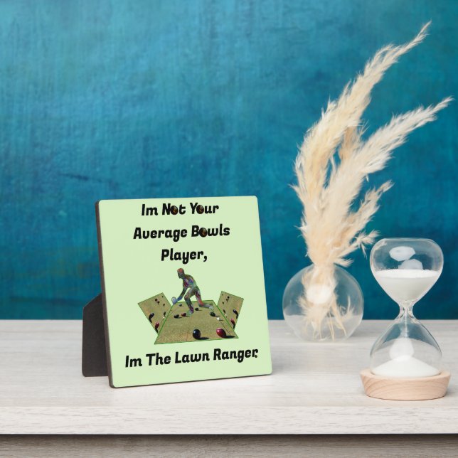 Funny Lawn Bowls Ranger,  Plaque (Insitu)