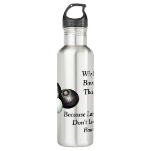 Funny Lawn Bowls Versus Golf Design, Water Bottle