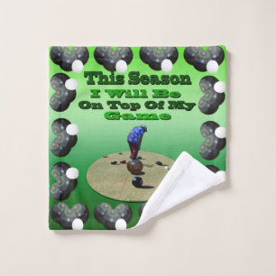 Funny Lawn Bowls, Wash Cloth
