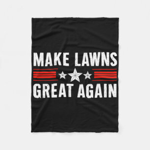 Funny Lawn Mower Dad Gardener Make Lawns Great Aga Fleece Blanket