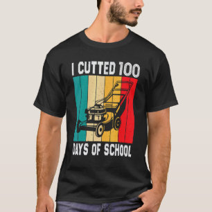 Funny Lawn Mower Lovers 100 Days Of School Teacher T-Shirt