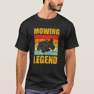 Funny Lawn Mower Mowing Legend Vintage Yard Work L T-Shirt
