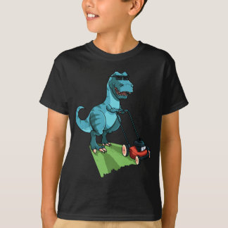 Funny Lawn Mower T-Rex Tractor Mowing Gift For  To T-Shirt