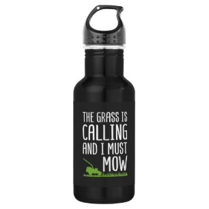 Funny Lawn Mowing - The Grass Is Calling 532 Ml Water Bottle