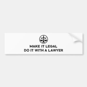 Funny Lawyer Bumper Sticker