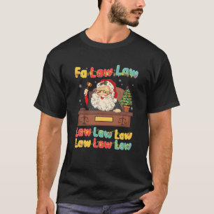 Funny Lawyer Christmas Santa Fa Law Legal Scholars T-Shirt