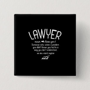 Funny Lawyer Definition 2 Inch Square Button