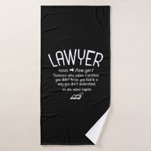Funny Lawyer Definition Bath Towel