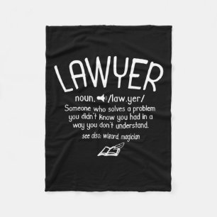 Funny Lawyer Definition Fleece Blanket