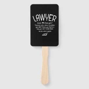 Funny Lawyer Definition Hand Fan