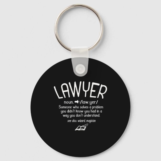 Funny Lawyer Definition Keychain (Front)