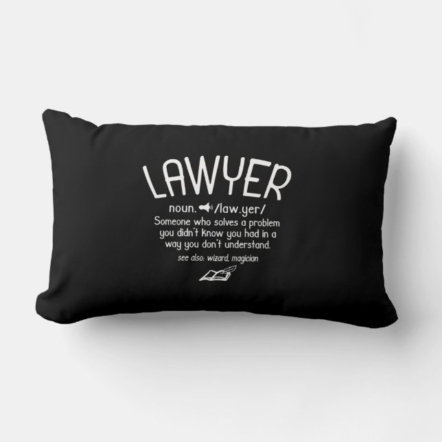 Funny Lawyer Definition Lumbar Pillow (Front)