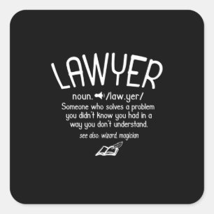 Funny Lawyer Definition Square Sticker