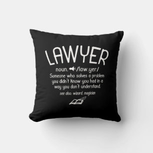 Funny Lawyer Definition Throw Pillow