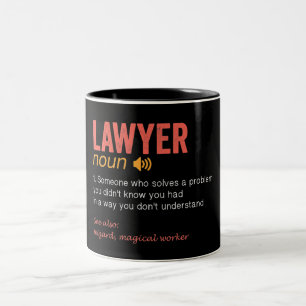 Funny Lawyer Definition Two-Tone Coffee Mug