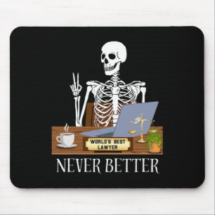 Funny Lawyer Halloween Mouse Pad