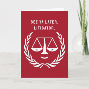 Funny Lawyer Law School Grad Card