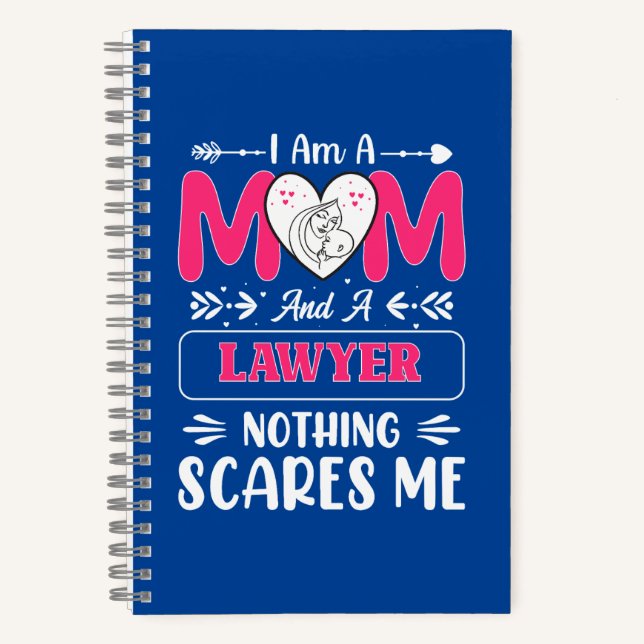 Funny Lawyer Mom, Lawyer Mom Funny Notebook (Front)
