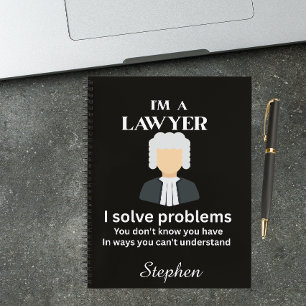 Funny lawyer quote personalized graduation  notebook