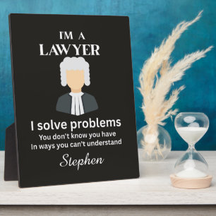 Funny lawyer quote personalized graduation  plaque
