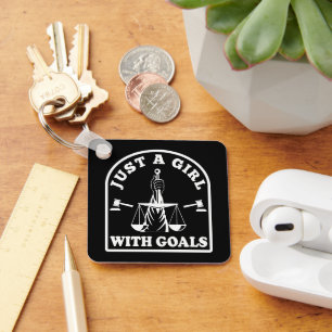 Funny Lawyer Student Just A Girl With Goals Lawyer Keychain