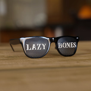 Funny Lazy Bones Halloween Party Retro Sunglasses