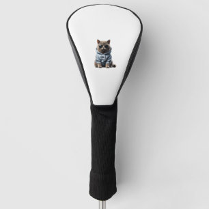 Funny Lazy British Shorthair Cat Chillin Relaxing  Golf Head Cover