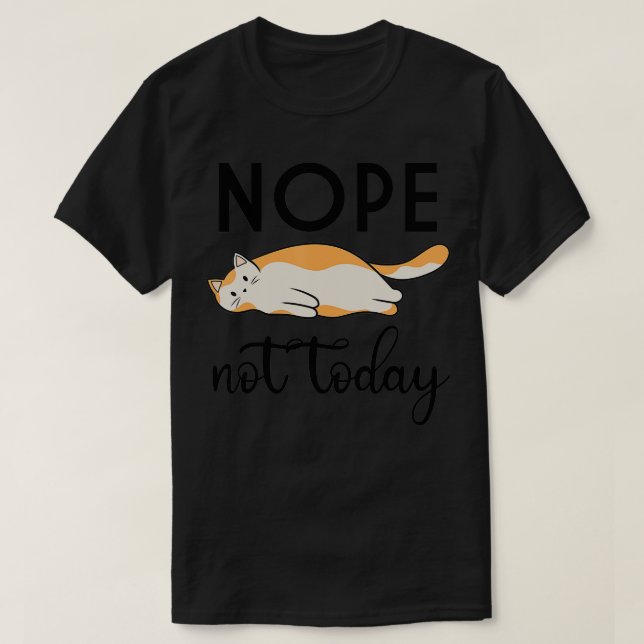 Funny Lazy Cat, Cute Cat  T-Shirt (Design Front)