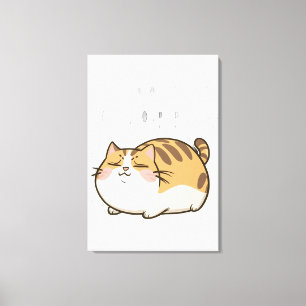 Funny Lazy Cat -I'll Do This Tomorrow Canvas Print