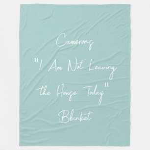 Funny Lazy Days Homebody Quote Personalized Blue Fleece Blanket