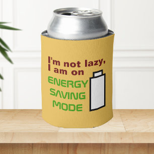 Funny Lazy Geeky Can Cooler