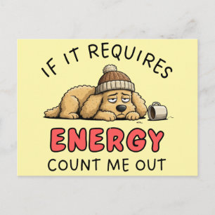 Funny Lazy Golden Retriever Design Postcard