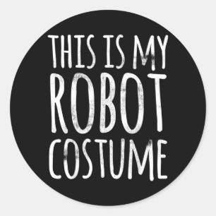 Funny Lazy Halloween Classic Round Sticker