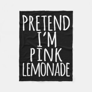 Funny Lazy Halloween Costume Shirt - Pink Lemonade Fleece Blanket