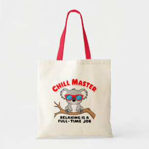 Funny lazy koala tote bag