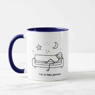 Funny Lazy Person Stickman Couch Chill Mug
