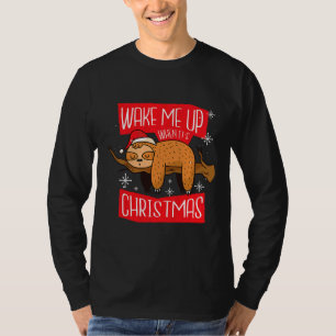 Funny Lazy Sloth Christmas Pajama T-Shirt