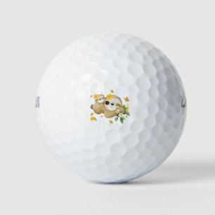 Funny Lazy Sloth Cute Sloth Current Mood Monday Golf Balls
