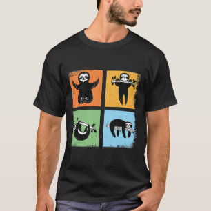 Funny Lazy Sloth Retro Vintage Style T-Shirt