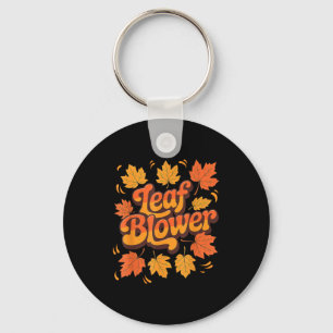 Funny Leaf Blower Fall Costume Couple Halloween Ma Keychain