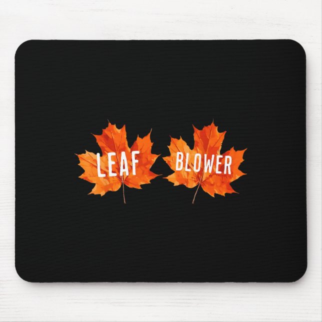 Funny Leaf Blower Fall Costume Couple Halloween Mouse Pad (Front)