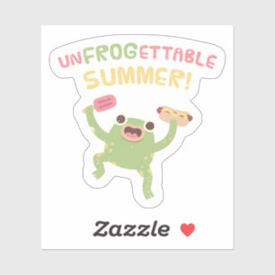 Funny Leaping Frog Unfrogettable Summer Pun