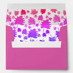 Funny leaves watercolor envelope