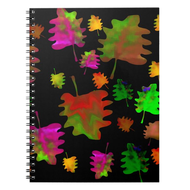 Funny leaves watercolor notebook (Front)