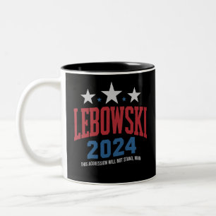 Funny Lebowski Political Election Vote 2024  Two-Tone Coffee Mug