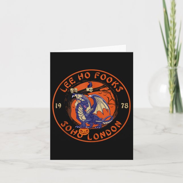Funny Lee Ho Fooks Halloween Party Chinese Restaur Card (Front)