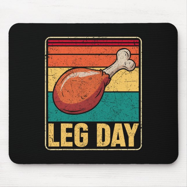 Funny Leg Day Costume Turkey Day Pilgrim Thanksgiv Mouse Pad (Front)