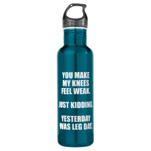 Funny Leg Day Saying - Bodybuilding Gym Humour 710 Ml Water Bottle